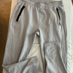 Old Navy Light Gray Joggers with Black Accents